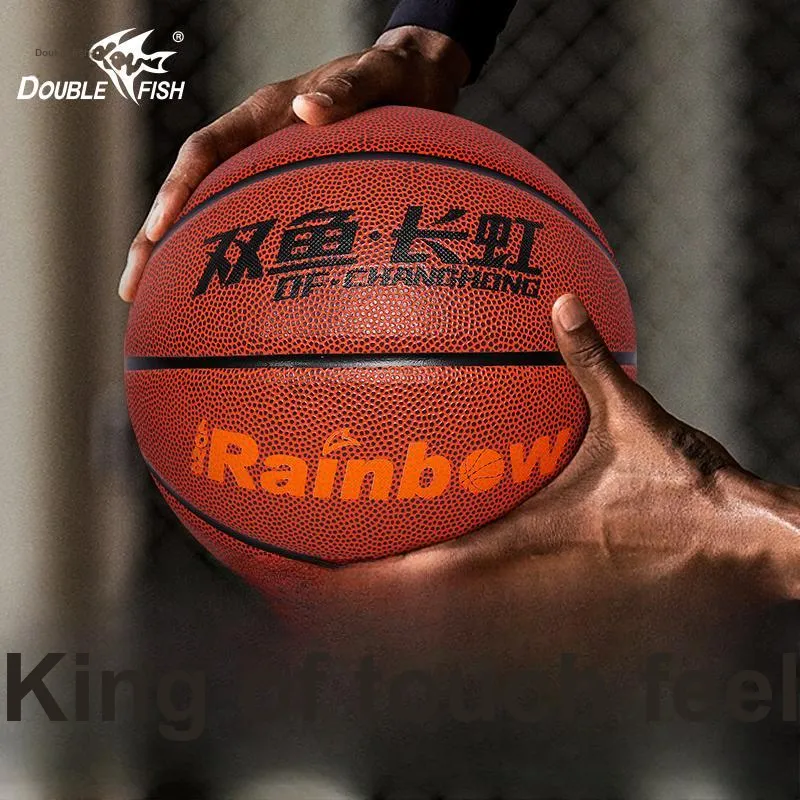 DOUBLEFISH PU Basketball Red Brown Ball Size 4 Training-2