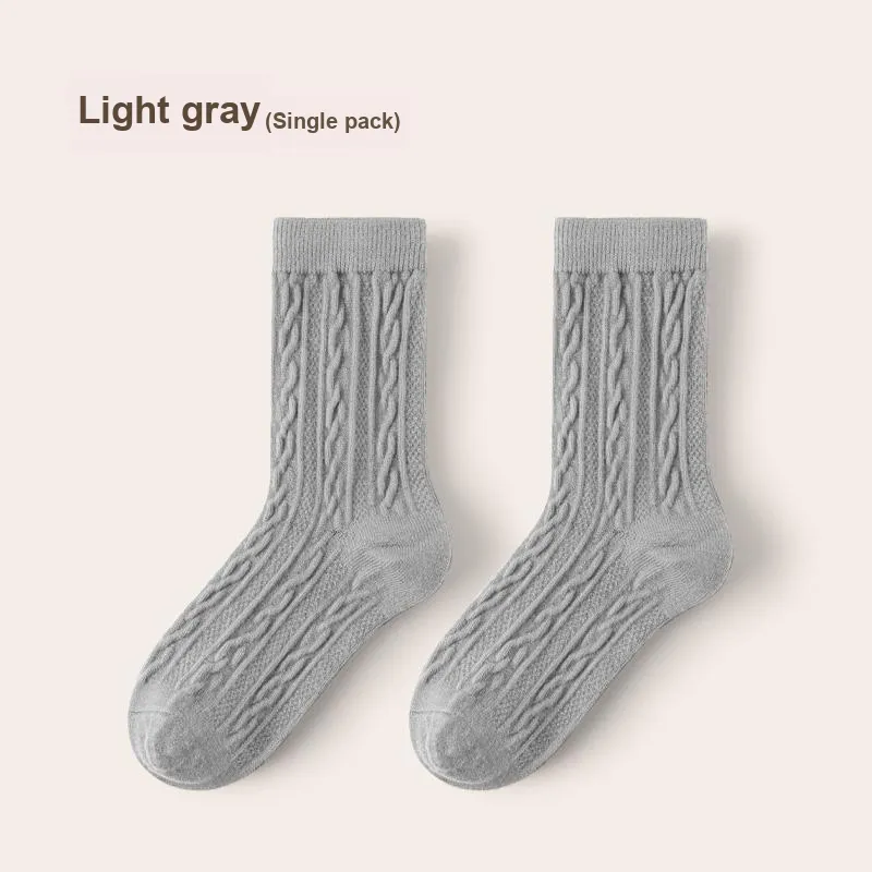 Caramella Mid Calf Socks Women's 1 Pack Solid Color-11