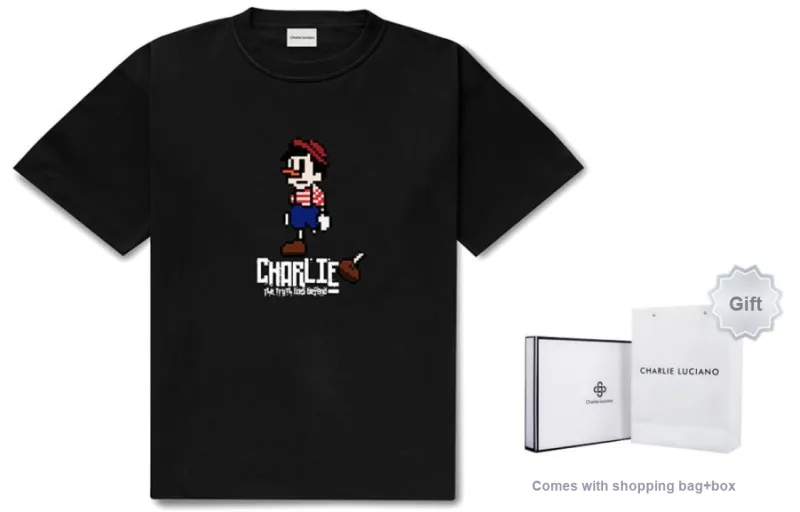 Charlie Luciano Straight T Shirt Unisex Black-0