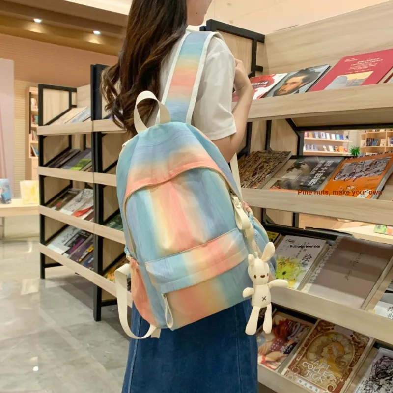 Meow In The Grass PU Backpack Women's Multicolor-13