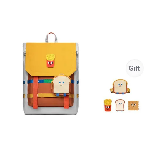 MR.ACE HOMME Polyester Backpack Regular Women's Orange/White