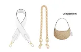 [3.8 Wide Strap]White Underarm 65cm+Decorative Chain 55cm