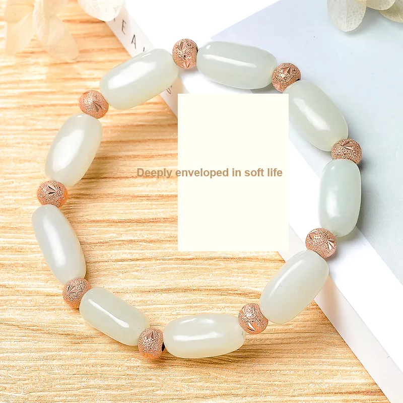 XIAOLIUJADE Bracelets White Jade Unisex-4