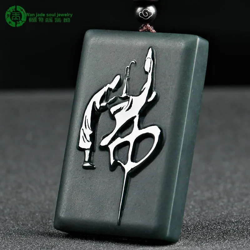 WANYUHUN Pendants Green Jade Unisex-2