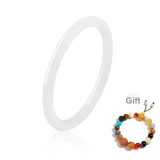 Chalcedony-White Moonlight Bangle 6mm