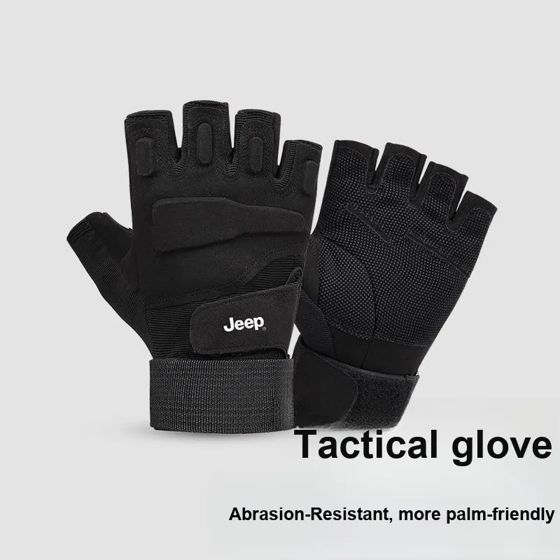 Jeep Half Finger Sports Gloves Men's-3