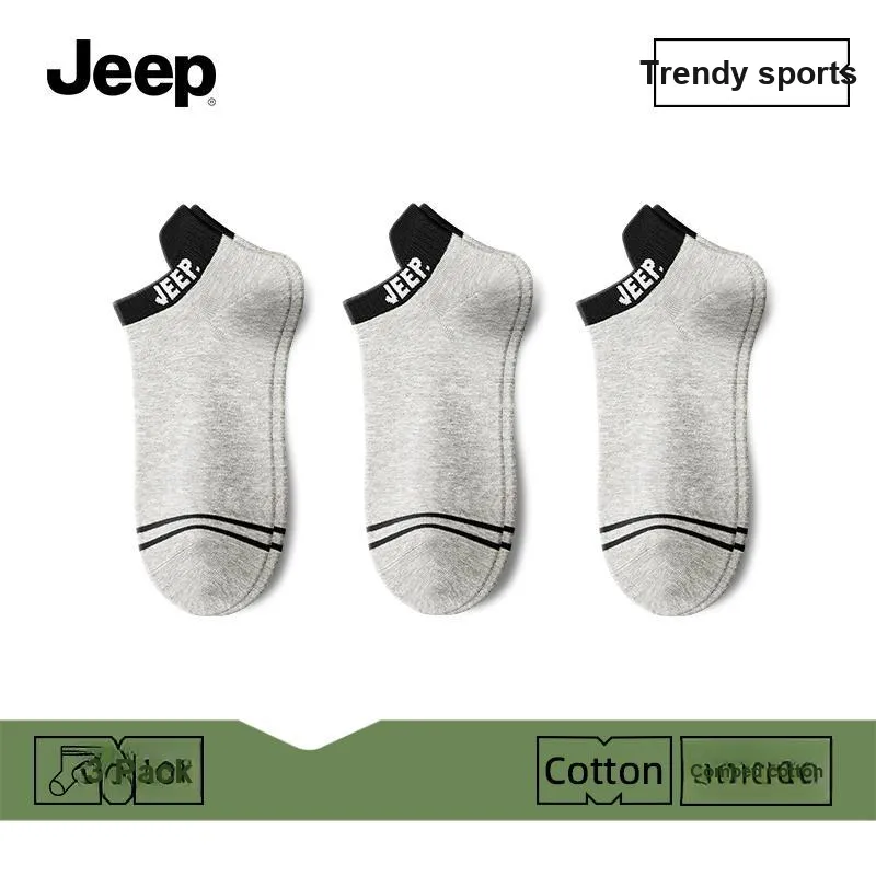 Jeep No Show Socks Unisex Multi double Loading-19