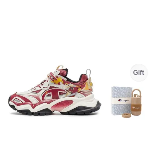 Champion Year Of The Snake Fang Shark Shoes Power Armor Low Top Chunky Sneakers Women's Ash Red/Milk White