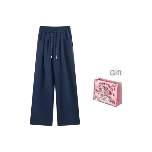 FLIM Темно-синий Синий Коробка Включено Женские Повседневные Штаны