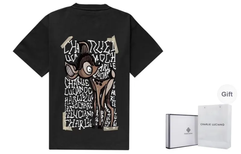 Charlie Luciano T Shirt Unisex Black-0