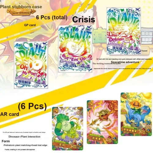 KAYOU Растение VS Zombies Карта Коллекция Часть 2 Динозавр Crisis Редкие Универсальные карточки IP Аниме Карточки 30 Сумки Коробка