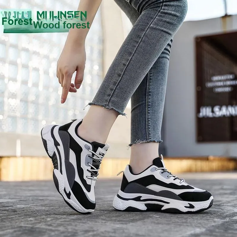 Mulinsen Comfortable And Versatile Height Increasing Slip-Resistant Chunky Sneakers Women's-4