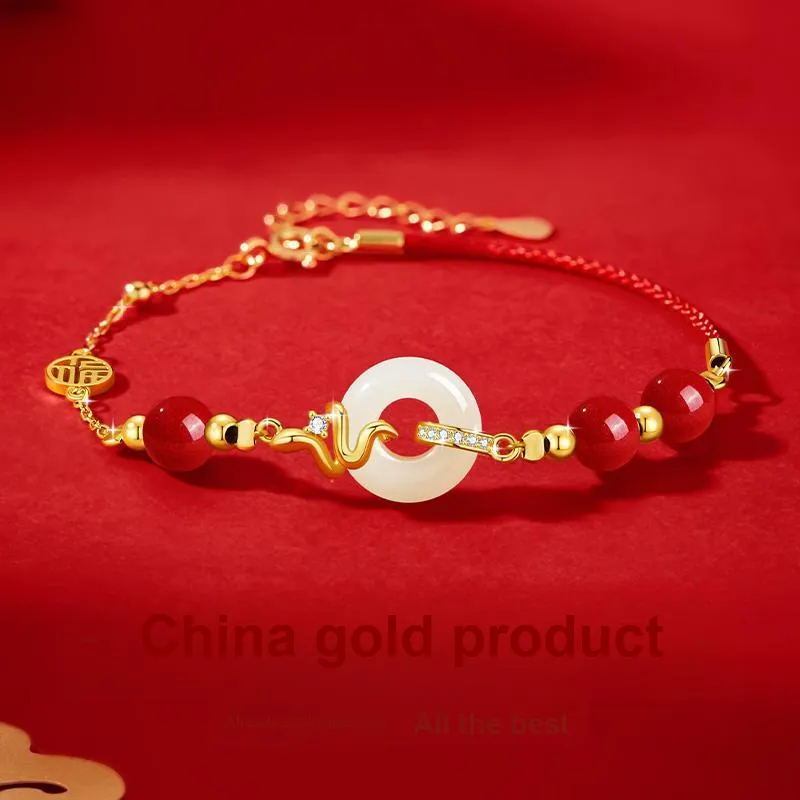 ZSY Hetian Jade Bracelets Pale Greenish White Jade Women's-7