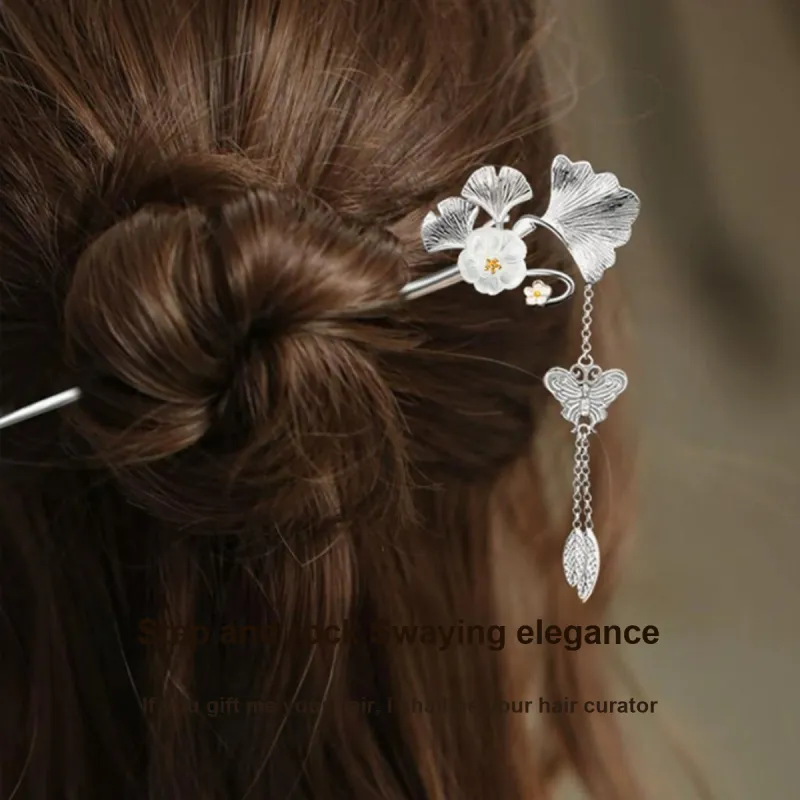 KADER Three Lives With Apricot Series Eco Friendly Copper Hairpins Women's Silver-2