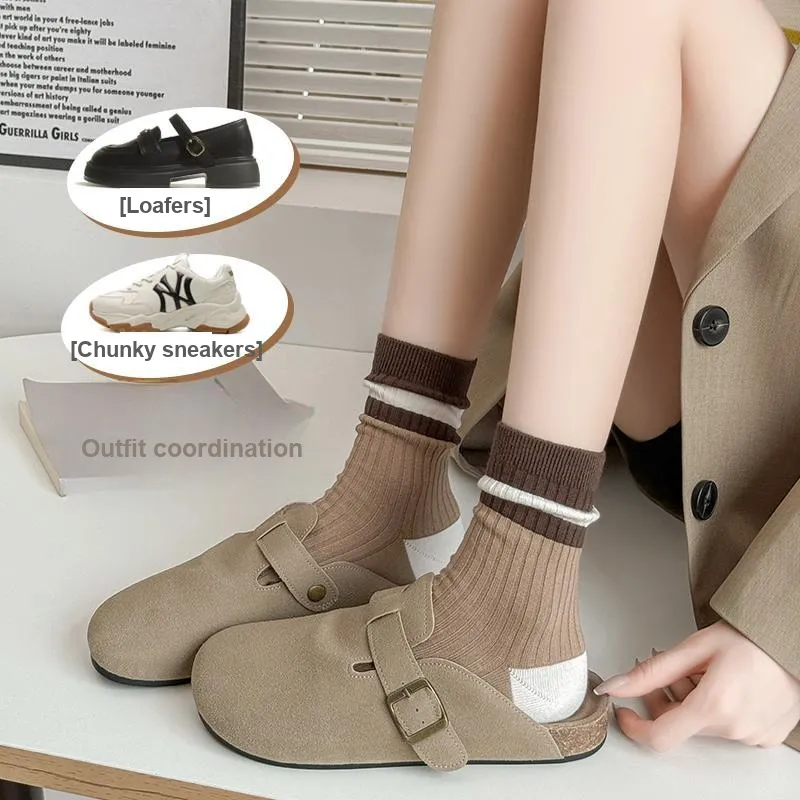 PLANDOO Mid Calf Socks Unisex 5 Pack-14