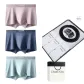 [995 Cow Leather Belt]120S Lenzing Modal[Royal Blue+Cyan+Leather Pink]3 Pack Gift Box Set