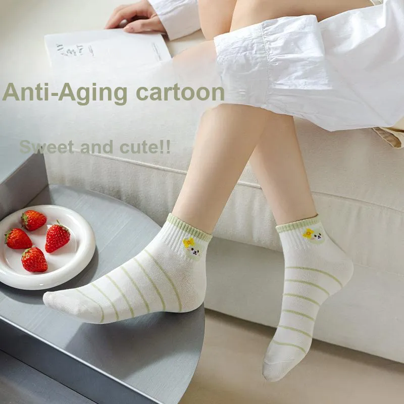 Cotton Gene Ankle Socks Women's 6 Pack-5