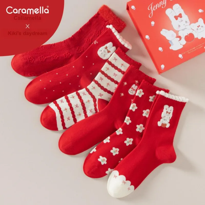 Caramella x KIKI Mid Calf Socks Women's 6 Pack-2