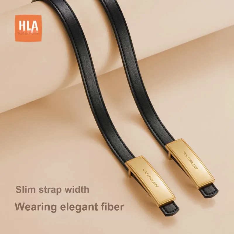 HLA Cow Leather Leather Belts Women's Width 1.45cm-5