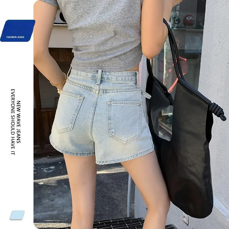 ZAZN Denim Short Skirts Women's Cream Blue-6