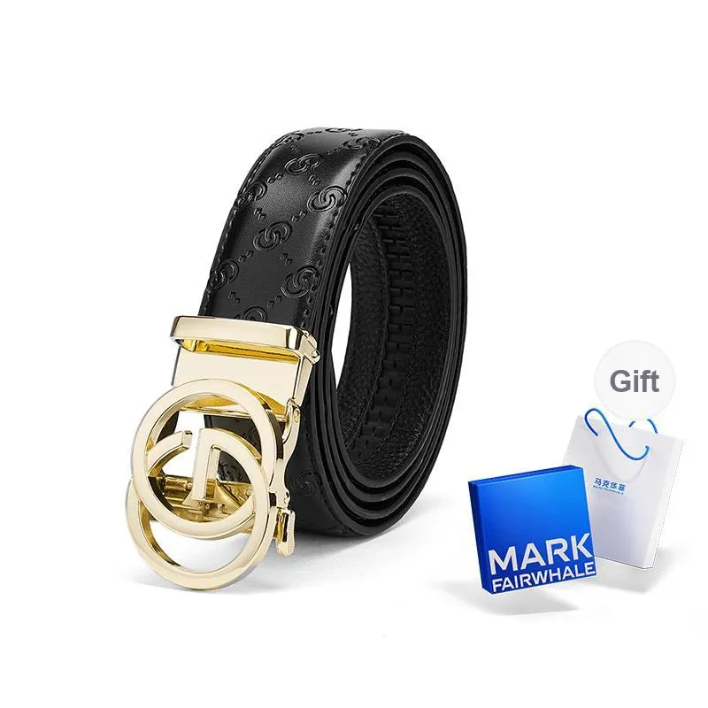 FAIRWHALE Cow Split Leather Leather Belts Men's Multicolor Width 3.5CM-8
