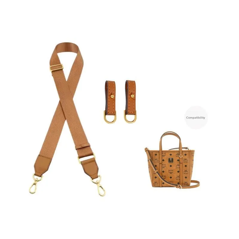 Woven Cloth Bag Shoulder Strap Women's Brown/Black-0