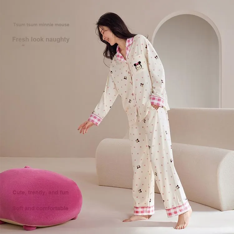 JINGYUN x Disney Pajama Set Women's Jade Fat White-2