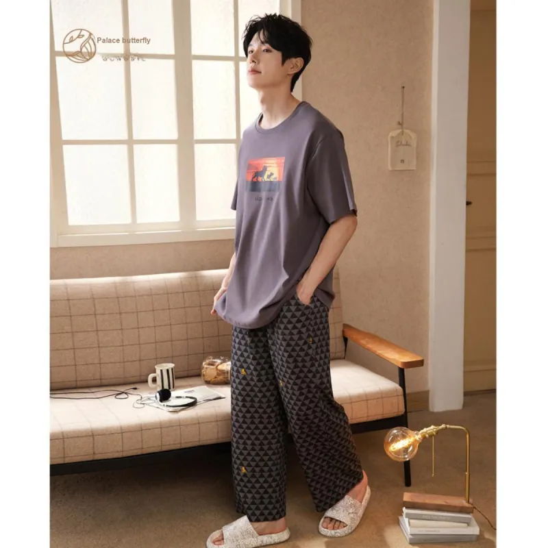 Gongdie x Disney Pajama Set Men's Gray-3