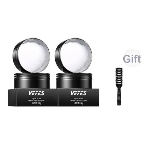 VETES Мужской Модный Матовый Волосы Глина Естественный 3D-эффект FLUFFY Длинный Долговечный Формирование Не прилипающий Гладкий Формирование 100г*2