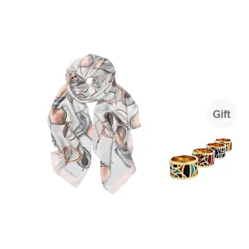 MARJAKURKI Silk Long Scarf Women's
