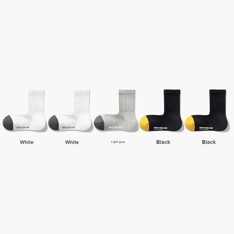 B&C.Room FW23 Mid Calf Socks Men's 5 Pack-12