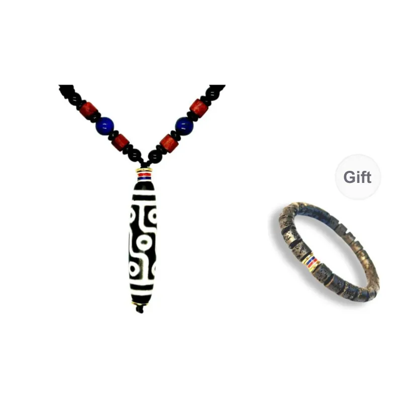 ZANJICHUANQI Agate Necklaces Unisex-0