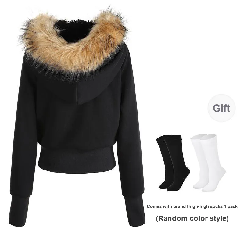 BSEVENI Jackets Coats Women's Black-1