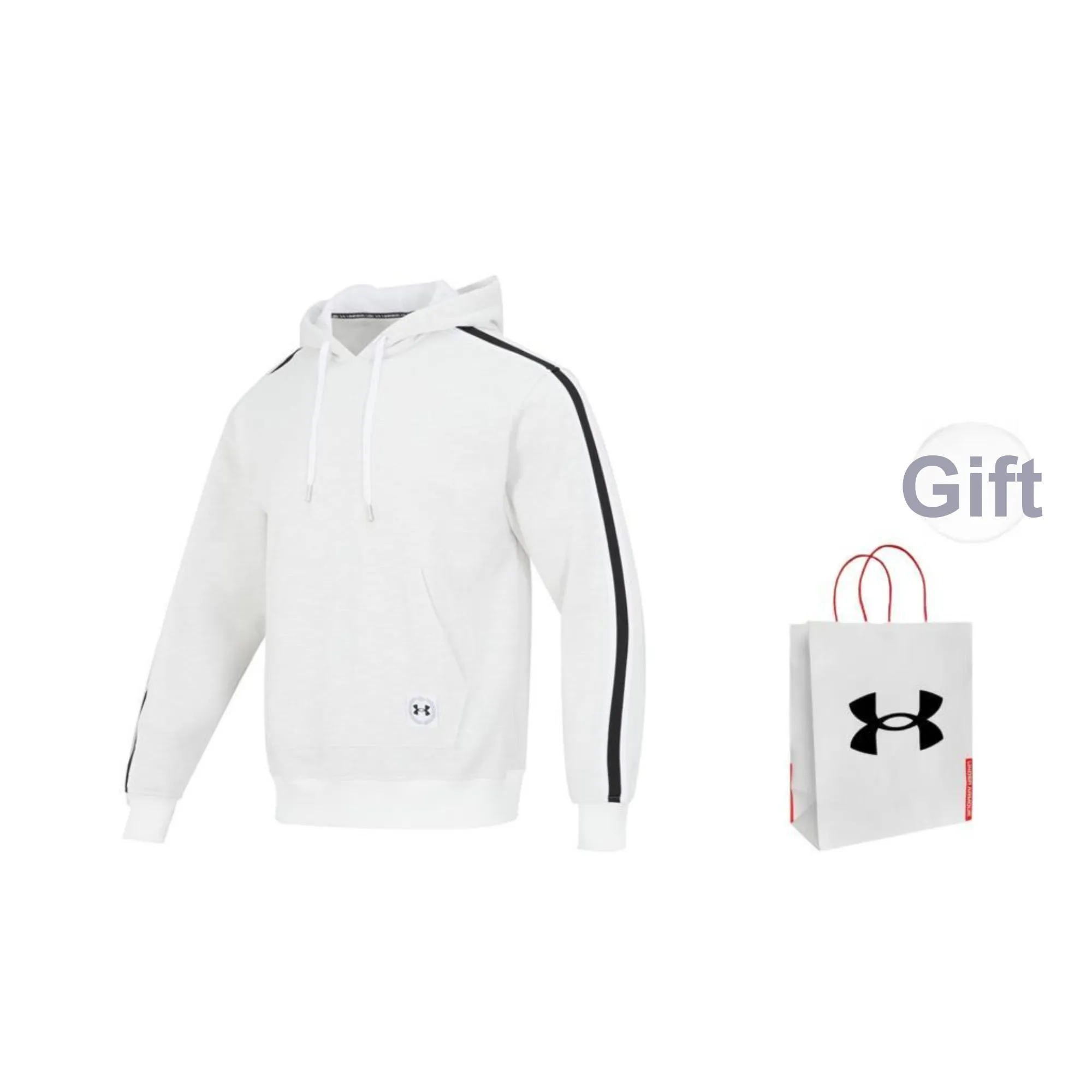 Under Armour Sweatshirt Unisex White Shopping Bag Included