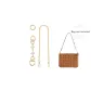 (Four-Leaf Clover 2-Piece Set) Four-Leaf Clover Extender Chain 15cm+Decorative Chain 40cm