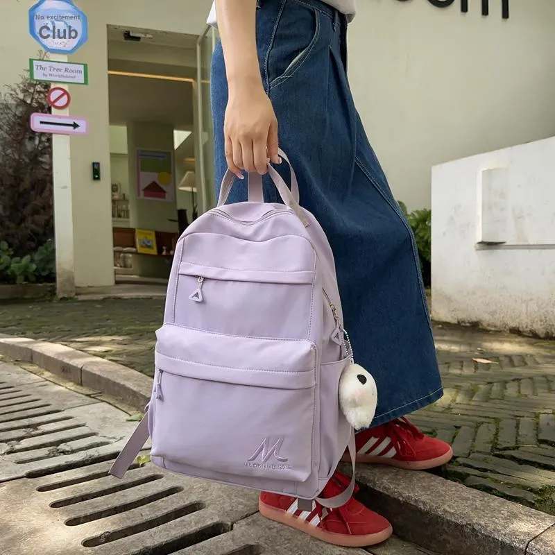 NX DOUGHNUT Oxford Backpack Unisex Ecru/Black/Violet/Light Blue-18