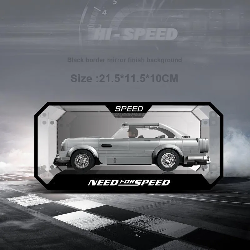 LIGHT YOUR BRICKS Joy 100 Building Block Speed Collection Car Alloy Model Racing Car Display Case Model Accessories-4