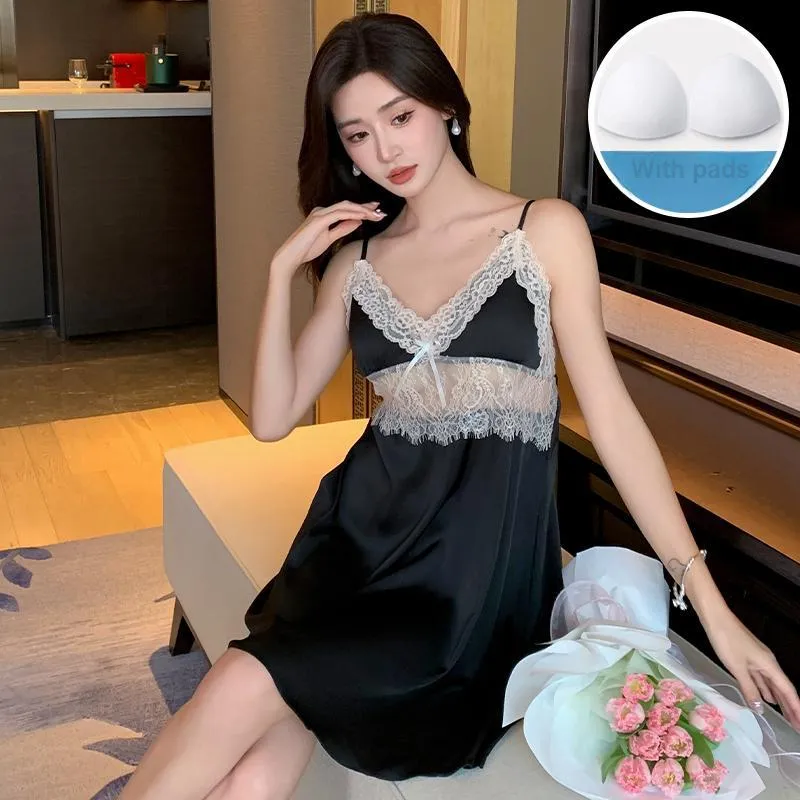 Sleeping Beauty Nightgown Women's Black-3