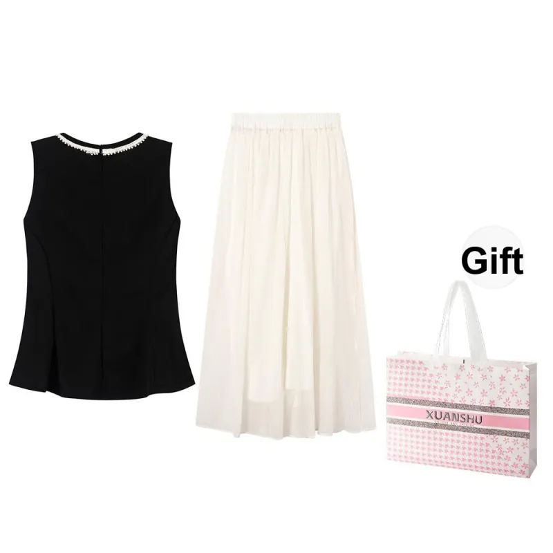 XUANSHU Two Piece Skirt Sets Women's-1