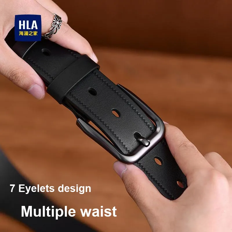 HLA Cow Leather Belts Men's 3.75cm-5