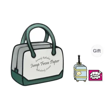JumpFromPaper Polyester Comic Bag Luggage Bag Sports Bag Handbag Large Size Unisex White