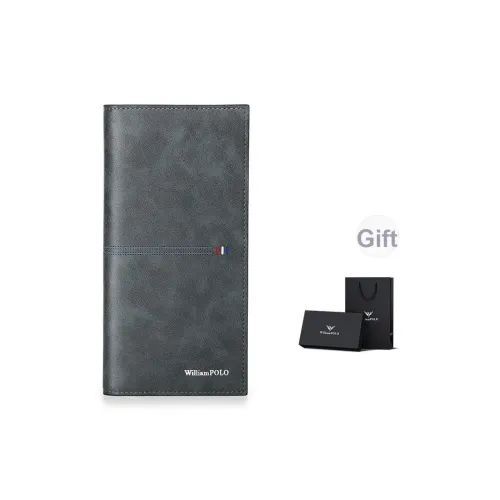 WilliamPOLO Микрофибра Синтетическая Кожа Кошелек Мужской Синий Серый