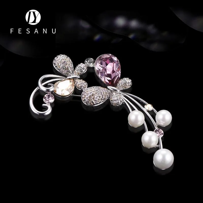 Lan Ying Austrian Crystal Brooches Women's-3