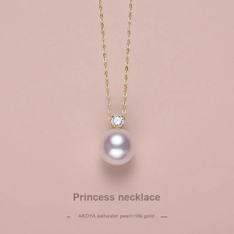 Inlady Saltwater Pearl Necklaces Women's-1
