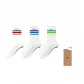 [3 Pack]Fuchsia/Blue Stripes/Yellow Green Stripes