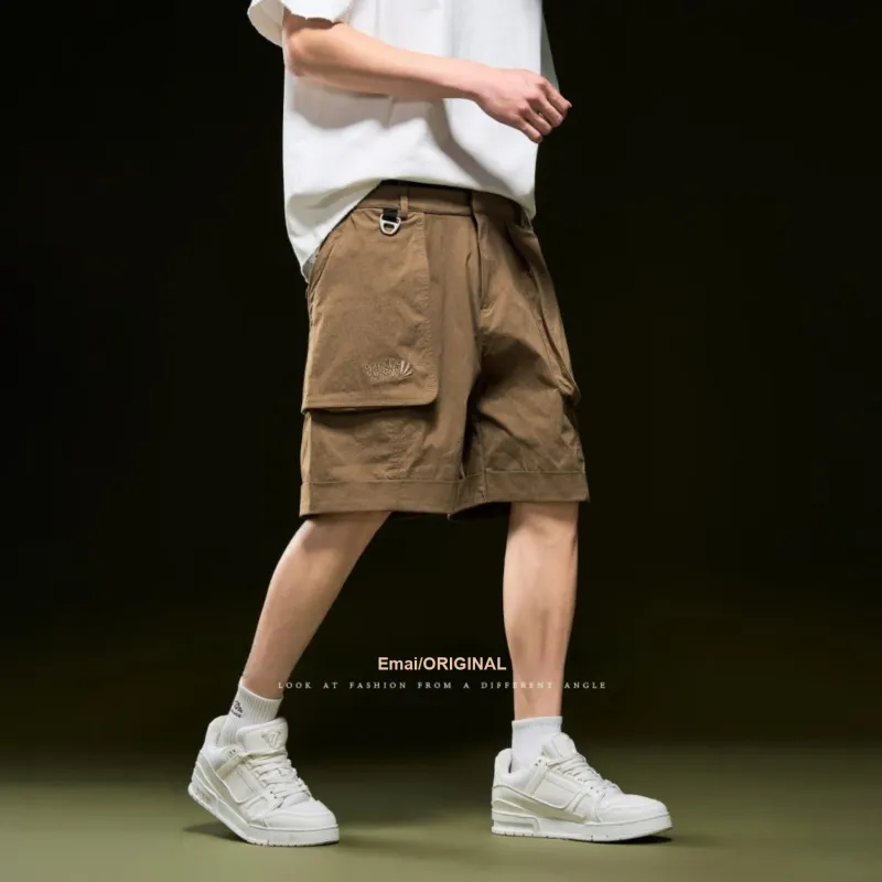 YIMAI Cargo Shorts Loose Fit Men's-4