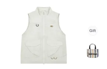 Saotome Vest Unisex Gray Pea Green