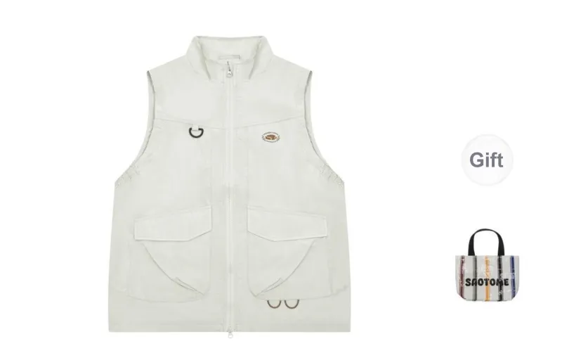 Saotome Vest Unisex Gray Pea Green-0