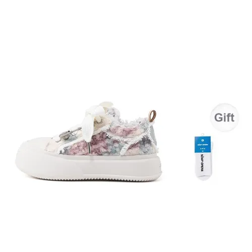 SOAP OPERA Basic Collection Anti Slip And Wear Resistant Coverage Low Top Skateboard Shoes Unisex White