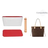 [Set of 3]Vegetable Tanned Leather Shoulder Strap Pad+Red+Bottom Pad